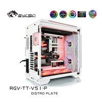bykski distro plate for thermaltake view 51 computer case for cpugpu water cooling block radiator support ddc pumprgv tt v51 p