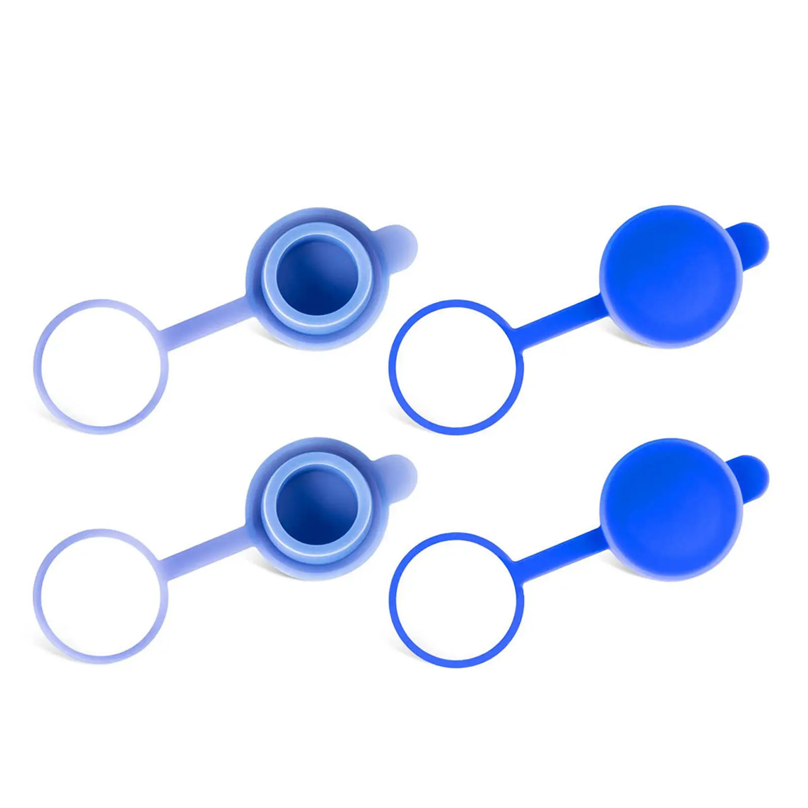 4pcs 55mm 5 Gallon Silicone Non-Spill Caps Reusable Replacemet No-Splash Cap Water Bottle Snap On Lids Kitchen Gadgets