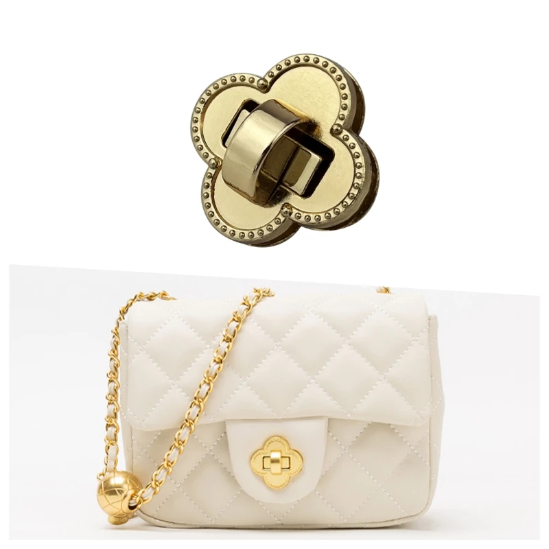 

Аксессуары для сумок, цинковый сплав, цветочный Поворотный замок, фотоблокировка