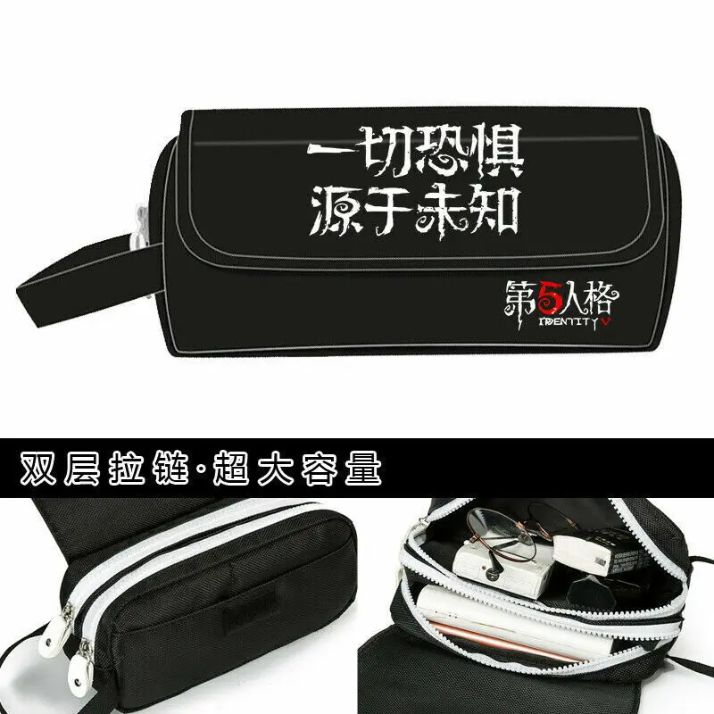 

Чехол-книжка с V-образным вырезом для ручек в стиле Харадзюку, черный чехол для карандашей, сумки для хранения, праздничный подарок # A