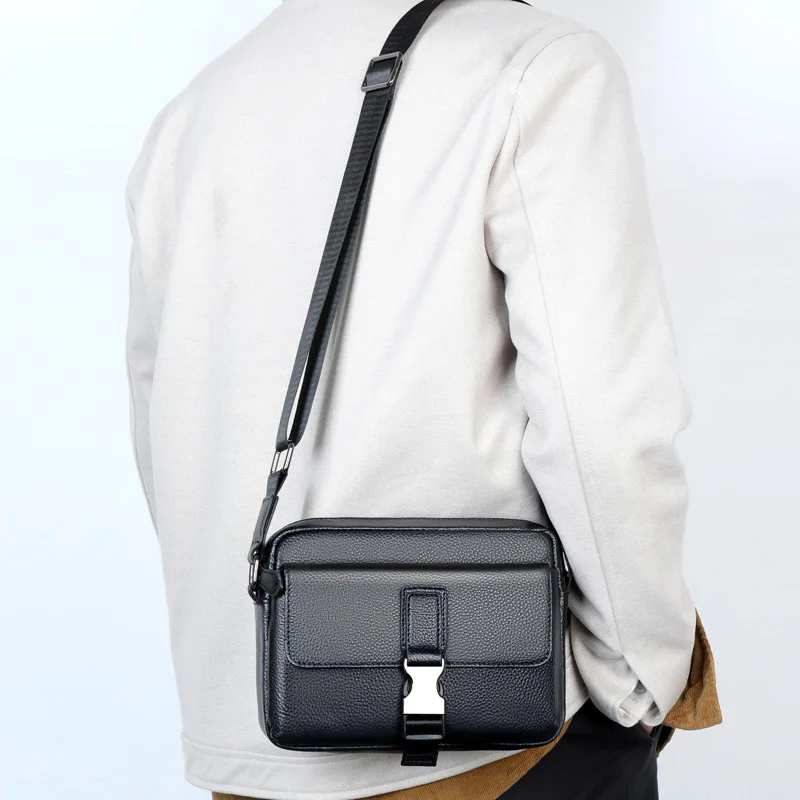 

Shoulder Genuine Men's Purse Casual Bag For Bags Upscale Men Travel Crossbody 2022 Strap Designer Bag Leather Man Messenger Bags
