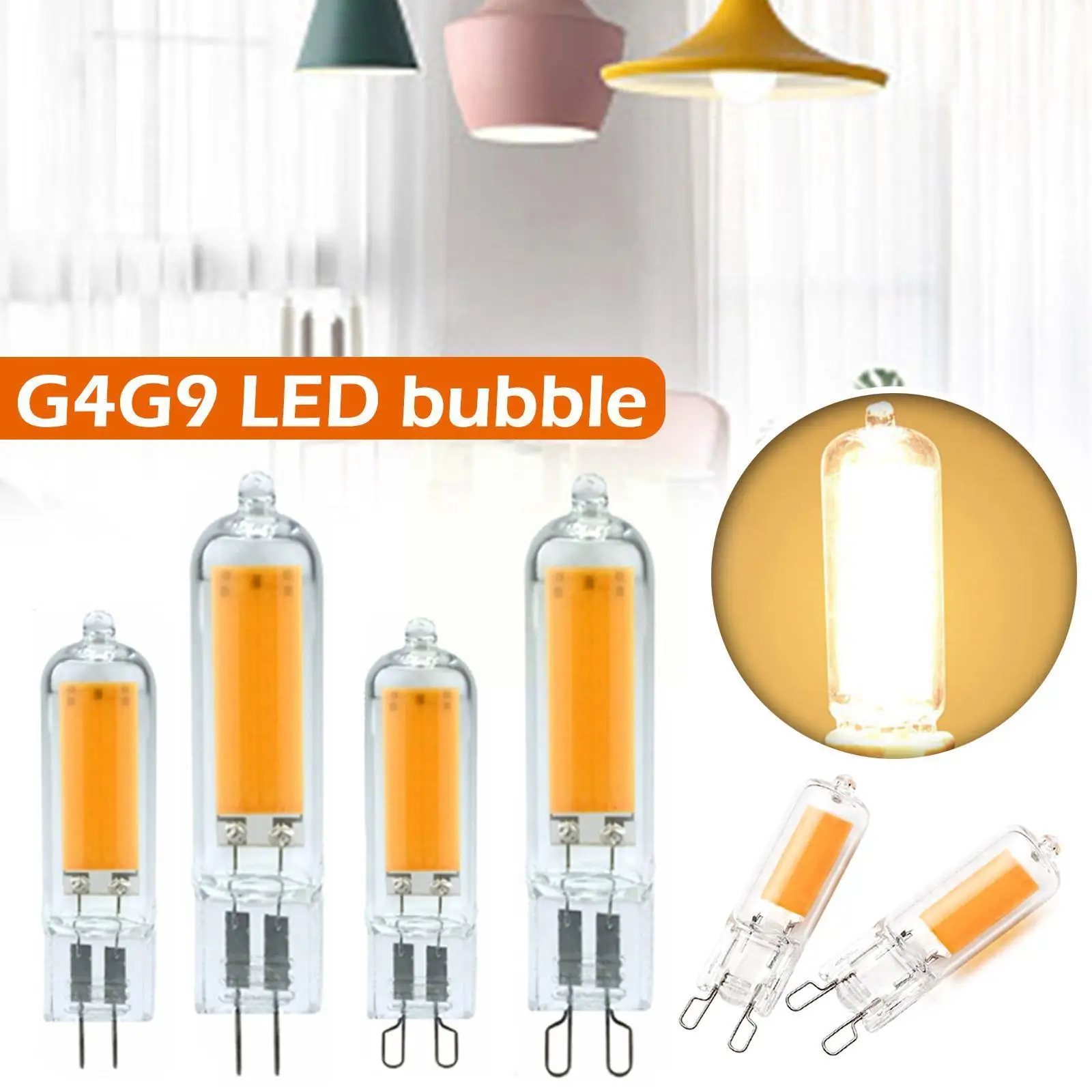 

G4 G9 3W 5W Light Bulb LED Lamp 360 Beam Angle Spotlight Chandelier LED Lamps Bubble Halogen Replace Lighting C1R4