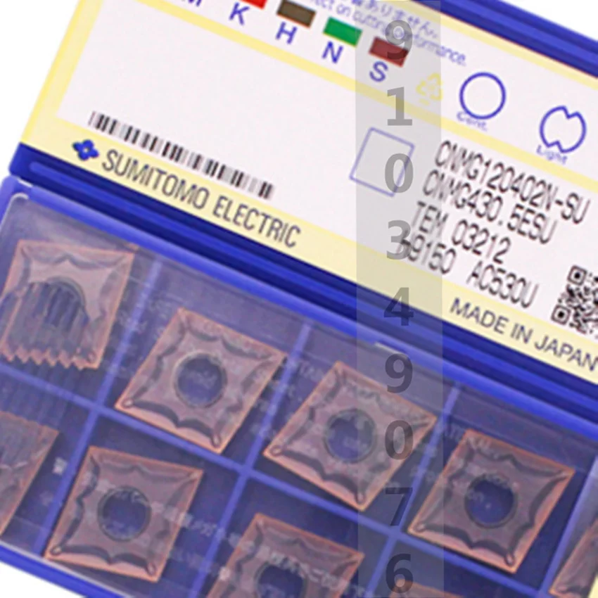 

CNMG120402N-SU AC530U/CNMG120404N-SU AC530U/CNMG120408N-SU AC530U CNMG430.5 CNMG431 CNMG432 карбидные вставки с ЧПУ 10 шт./корт.