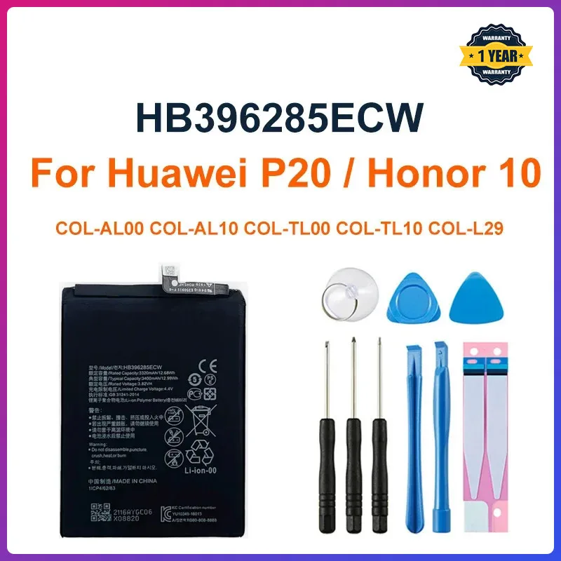 HB 396285 Аккумулятор ECW 3400 мАч для Huawei P20 Honor 10 COL-AL00 COL-AL10 COL-TL00 COL-TL10 COL-L29 Аккумуляторы