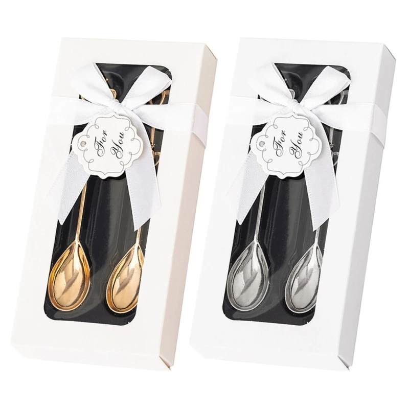 

2Pcs Souvenir-Bridal Shower Teaspoon Valentines Wedding Party Cocktail-Stirring