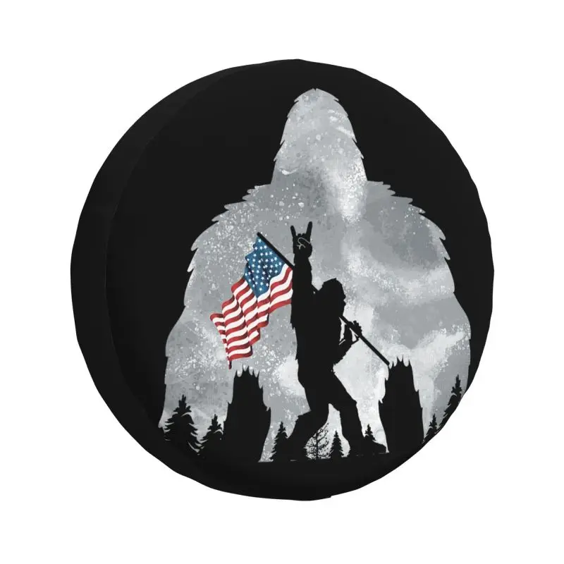 

Чехол Bigfoot для запасных шин с американским флагом для Jeep Grand Cherokee, 4WD, прицепа 4x4, автомобиля, защита колес 14, 15, 16, 17 дюймов