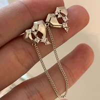 fmily minimalist 925 sterling silver sweet love tassel earrings fashion versatile temperament jewelry for girlfriend gifts