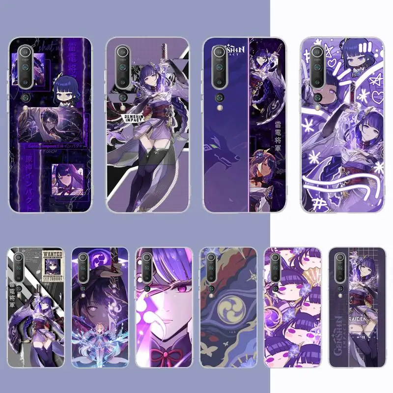 

Genshin Impact Raiden Shogun Phone Case for Samsung S21 A10 for Redmi Note 7 9 for Huawei P30Pro Honor 8X 10i cover