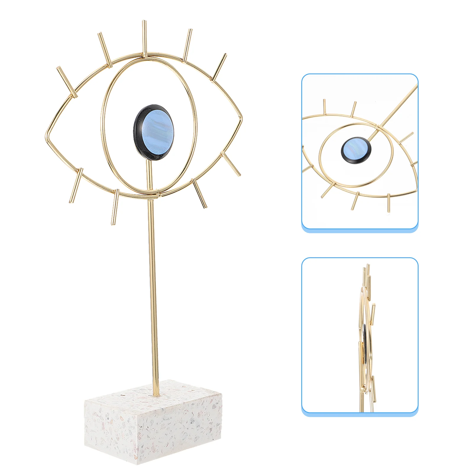 

Eye Decor Home Décor Desktop Decorative Ornaments Figurine Statue Decoration Sculpture Blue Table