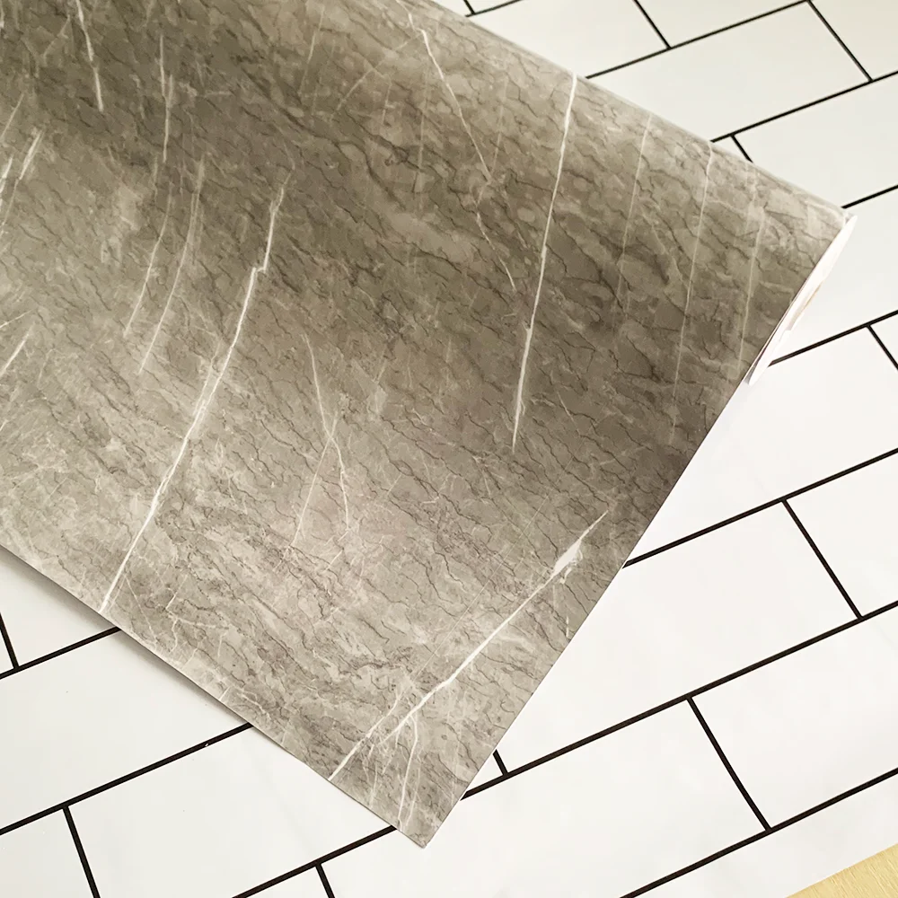 

Foil Marble Self Adhesive wallpaper Oil Proof Contact Paper for Kitchen Cabinets Bathroom Countertop Waterproof Wall Stickers