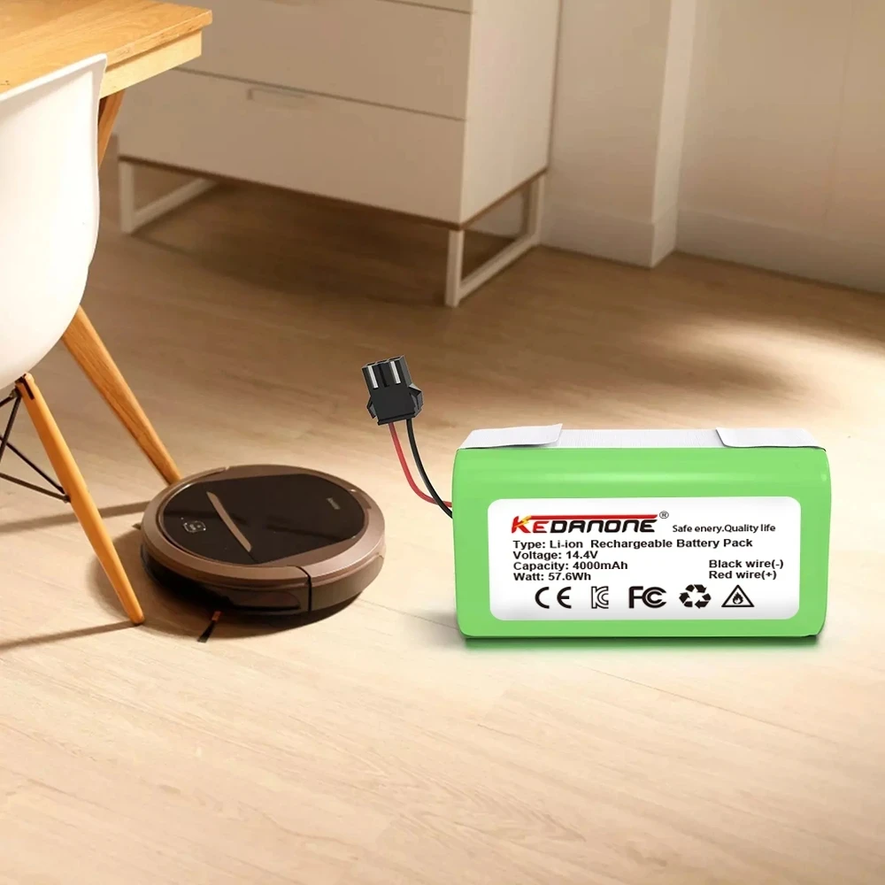 Литий-ионный аккумулятор 14,4 В, 950 Ач для Cecotec Conga Excellence 990 1090 601605 Ecovacs Deebot DN621 Eufy RoboVac 35C Panda i7 V710 (art.: 3920c166b9989) - 3920c166b9989