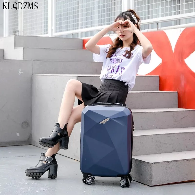 KLQDZMS Luggage Male And Female Trolley Suitcase Universal Wheel Net Red Student Korean Version 20 Inch Boarding Box 24 Inch