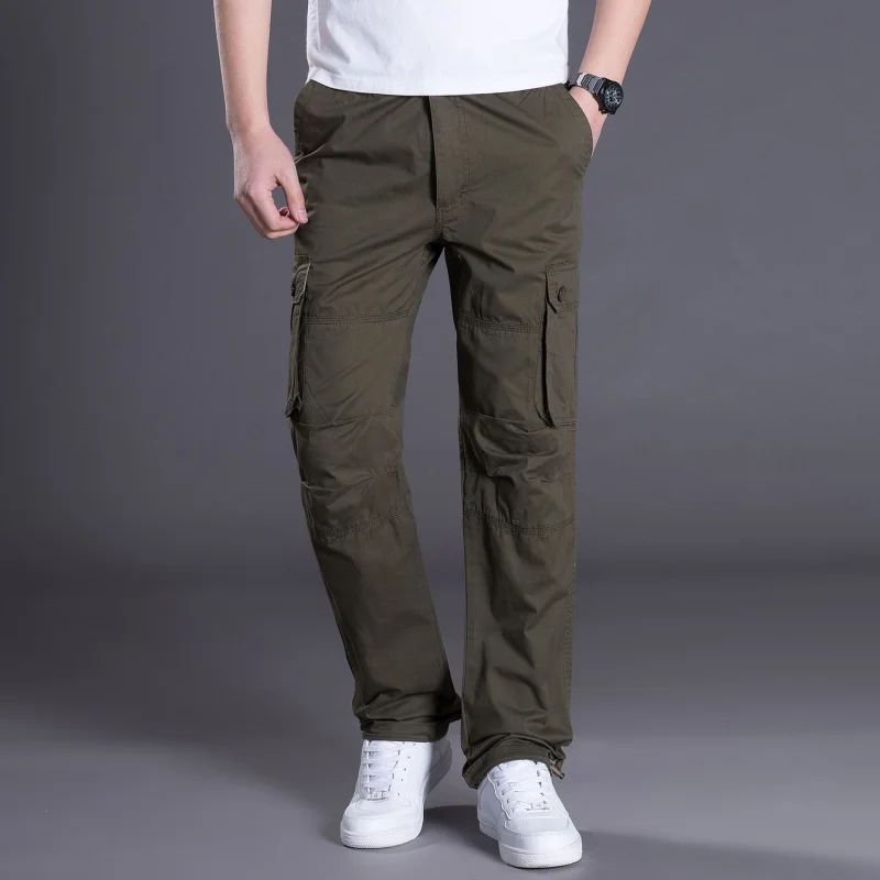 

Cargo Pants Mens Casual Multi Pockets Military Large Size Tactical Pants Men Outwear Army Straight Winter Pants Trousers