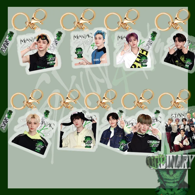 

KPOP Stray Kids ODDINARY Acrylic Double Sided Keychain Key Charm Exquisite Backpack Zipper Charm Gift Felix I.N Fan Collection