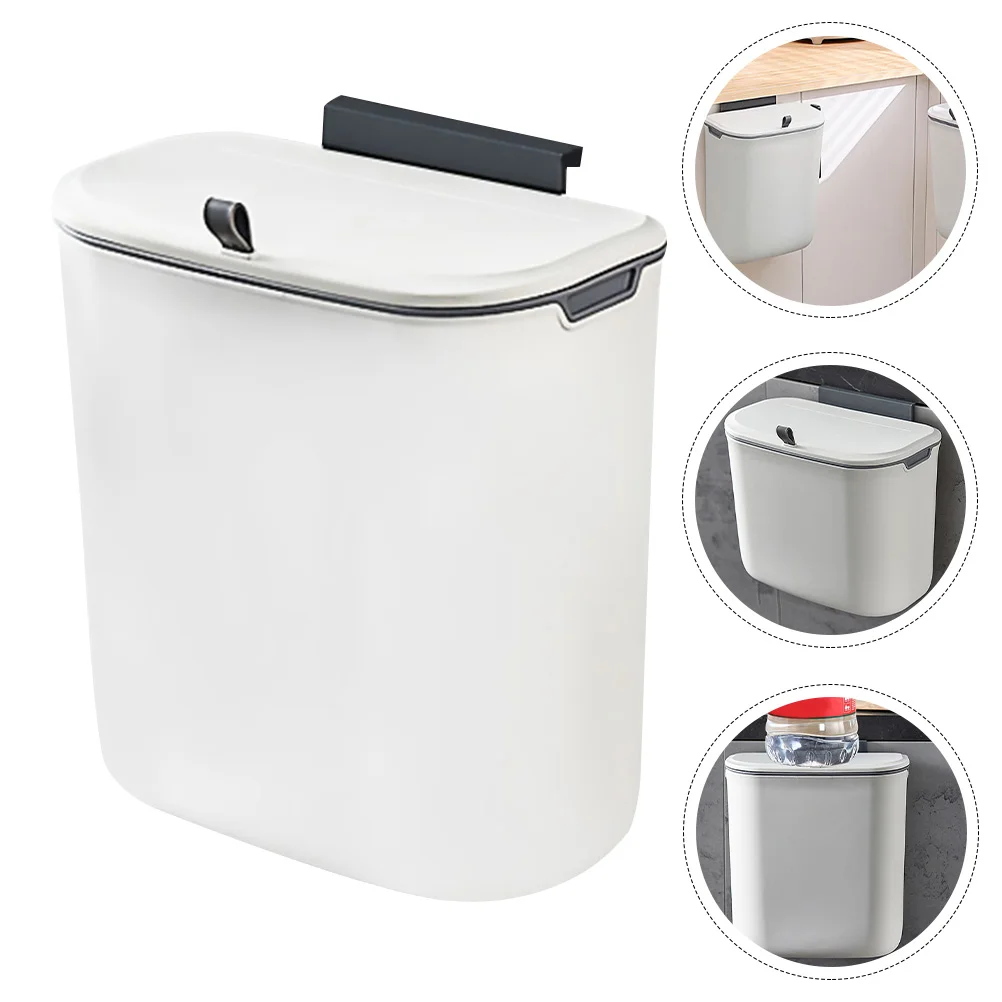 

Trash Can Bin Kitchen Storage Basket Garbage Waste Containerhanging Rubbish Wall Bathroom Decorative Cabinet Compost Bins Slim