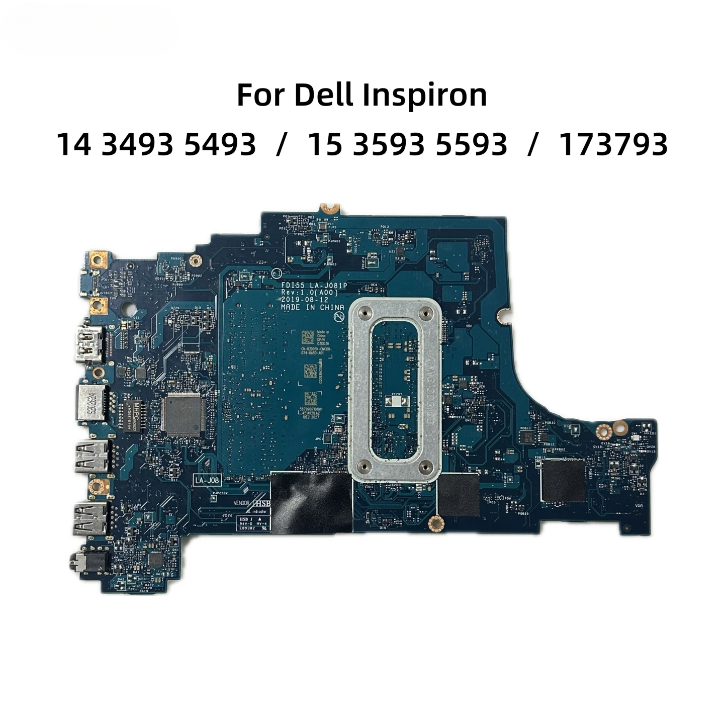 FDI55 LA-J081P для Dell Inspiron 14 5493 3793 15 3593 5593 материнская плата ноутбука с процессором i3-1005G1