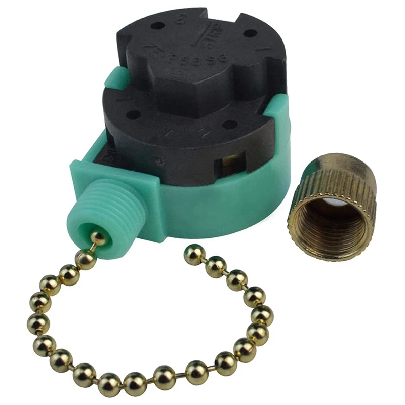 

12 Pack Ceiling Fan Switch 3 Speed 4 Wire Zing Ear ZE-268S6 Fan Pull Chain Switch Replacement Speed Control Switch