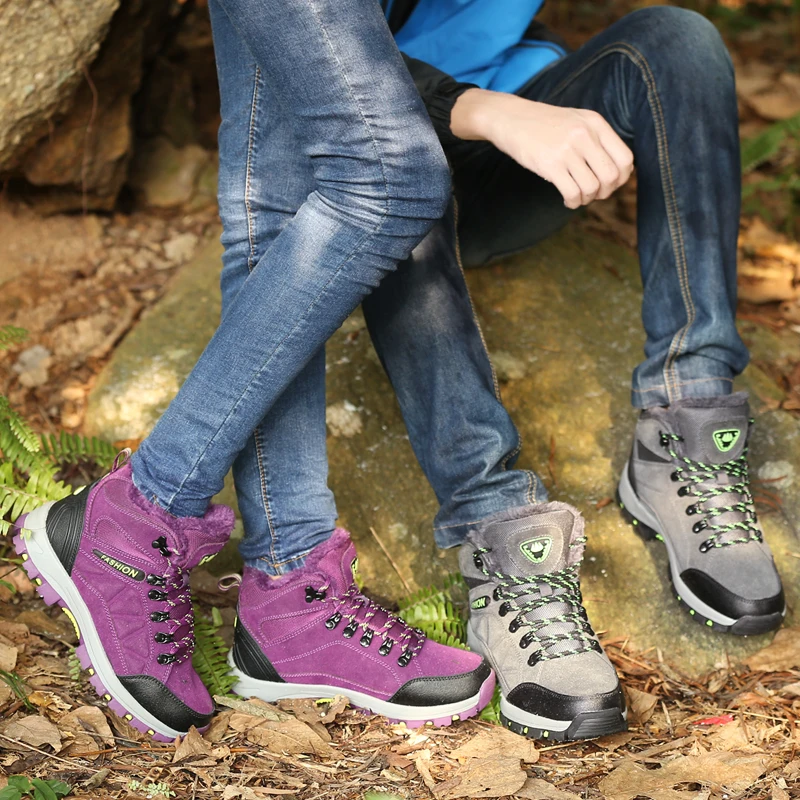 Men Hiking Boots Outdoor Trekking Field High Ankle Shoes Women Couples Mountain Shoes Climbing Sports Winter Shoes