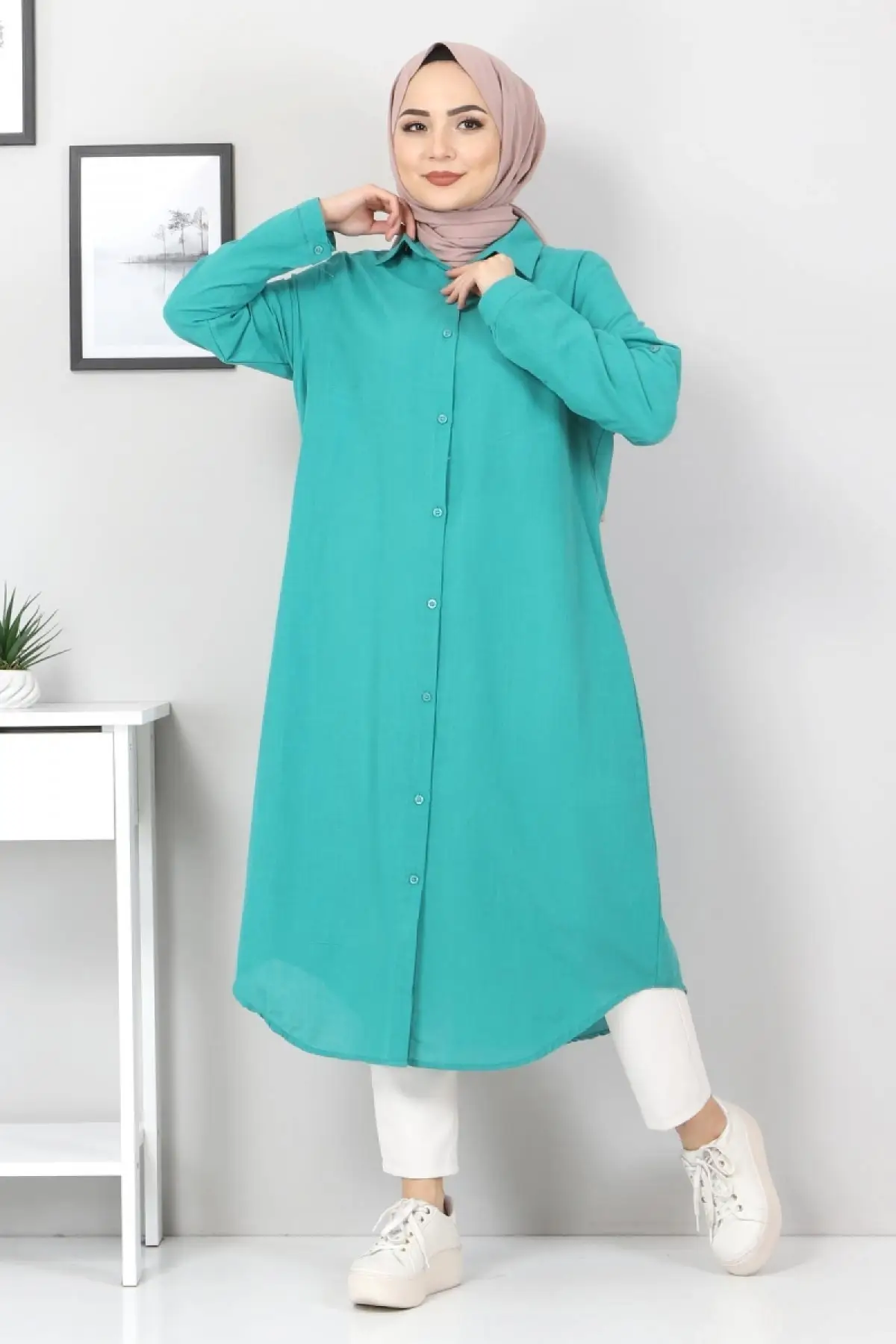 

Large Size Women's Long Tunic Muslim Tunic 2021 Fashion