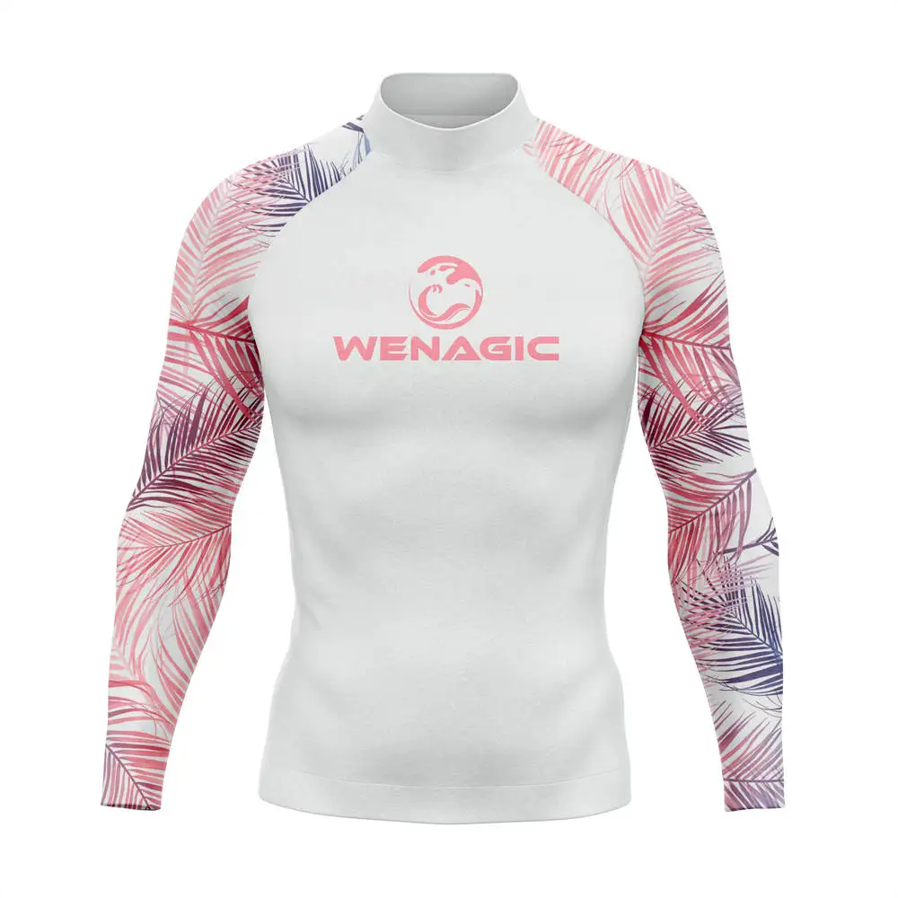 Фото WENAGIC 2022 Uv Солнцезащитная рубашка с длинным рукавом, плавательные рубашки и футболка для серфинга, Длинные рубашки для серфинга для мужчин, п... №4