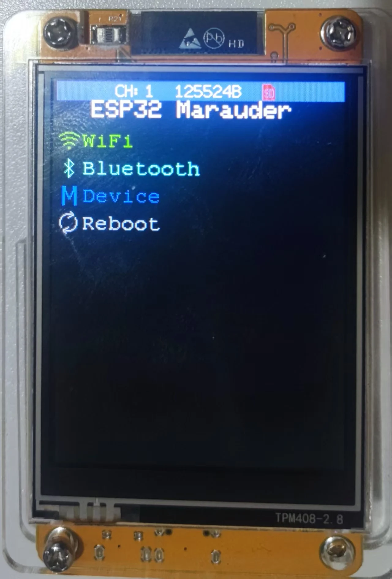 

ESP32 Marauder устройство CYD 2432r028