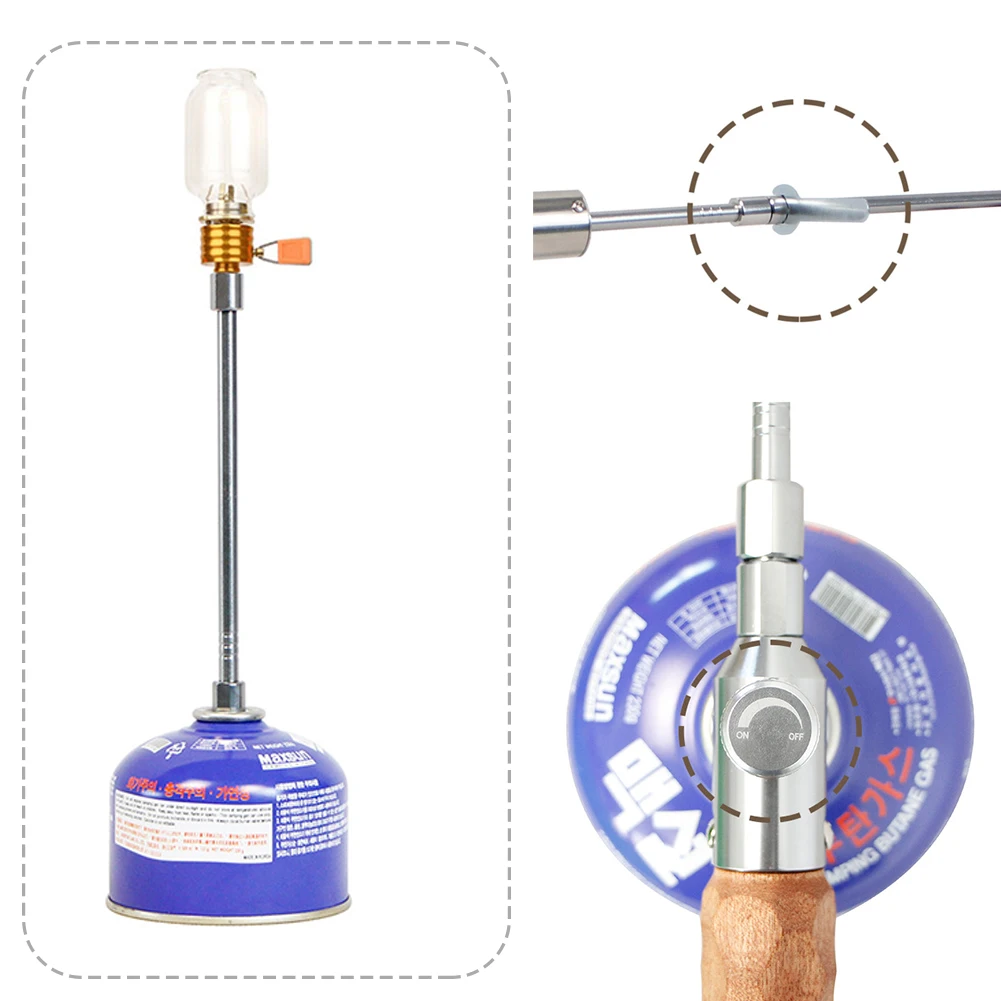 

Baking Igniter Wooden Handle Detachable Torch Flame Machine Lengthened Adjustable Anti-Skid Gear Rotatable for Camping Equipment