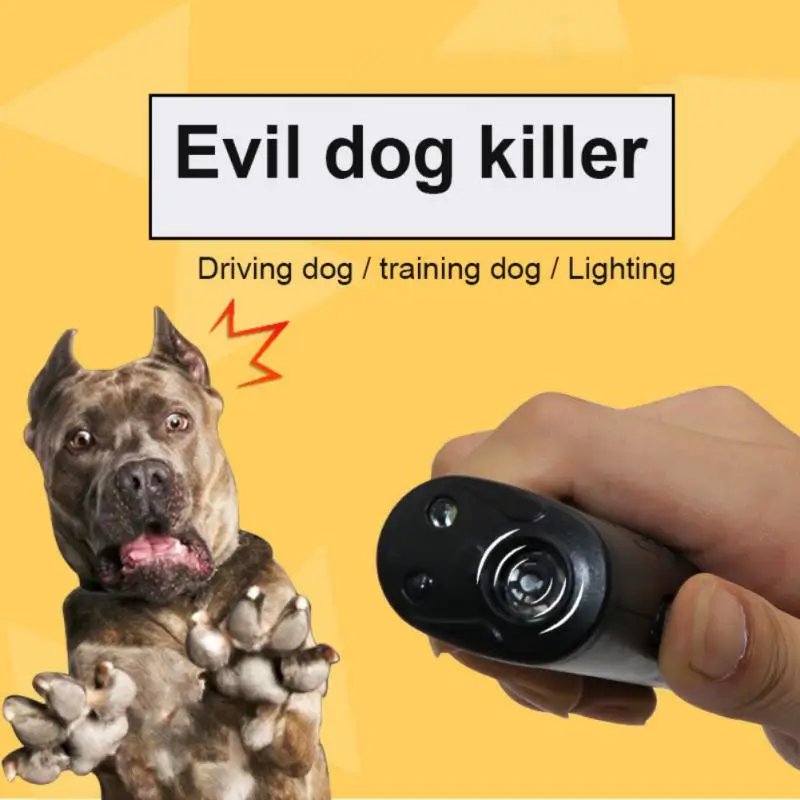 Dog Repeller Anti Barking Stop Bark Training Device Trainer LED Ultrasonic Without Battery Pet Supplies | Дом и сад