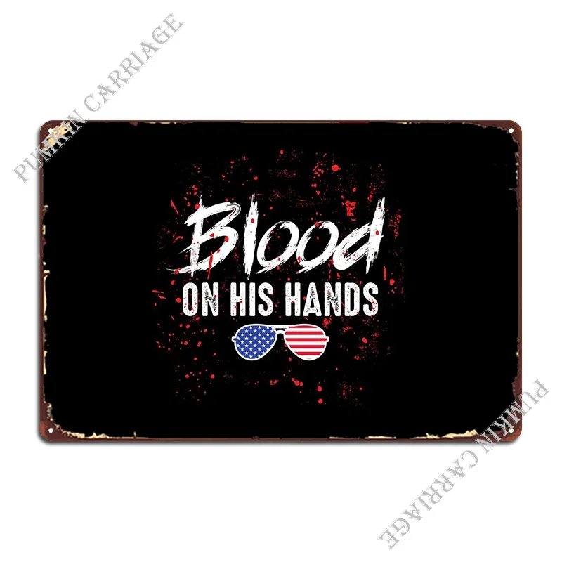 

Металлические знаки крови на его руках, фотообои для гостиной, кухонная Настенная роспись, жестяной плакат