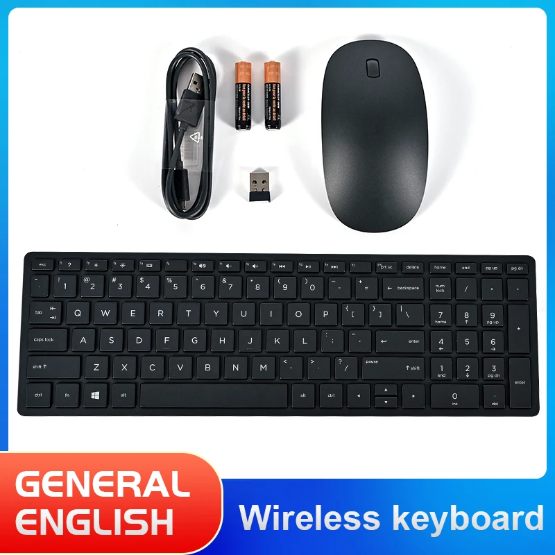 AH0G Wireless Keyboard English Keyboard Tablet Rechargeable Silent  Keyboard and Mouse For Tablet ipad cell phone Laptop