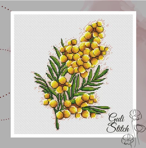 Mimosa plant 22-26 Набор для вышивки крестом рукоделия Вышивка DIY ручной работы домашнее