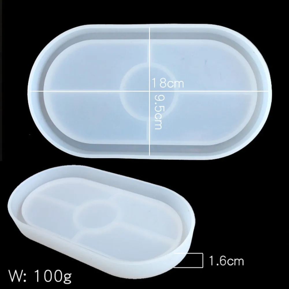 

DIY Oval Coaster Mold Polygon Epoxy Resin Casting Mould For Handmade Silicone Storage Tray Cup Mat