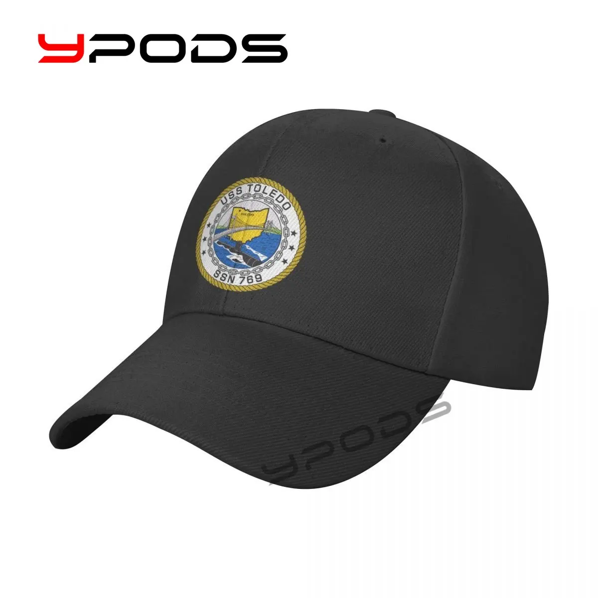 

printing Baseball Cap USS Toledo Flag Adorable Sun Caps Fishing Hat for Men Women Unisex-Teens Snapback Flat Bill