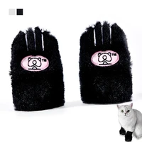 anti scratch cat gloves 2 in 1 function grooming medical indoor pet gloves adjustable comfortable soft for cats keep warm