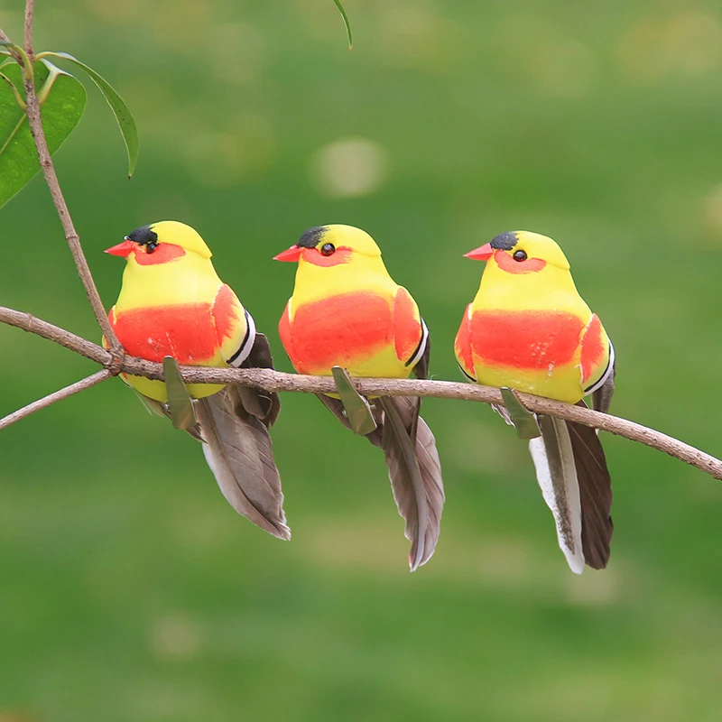 Искусственное искусственное украшение перо для птиц маленькая птица уличное