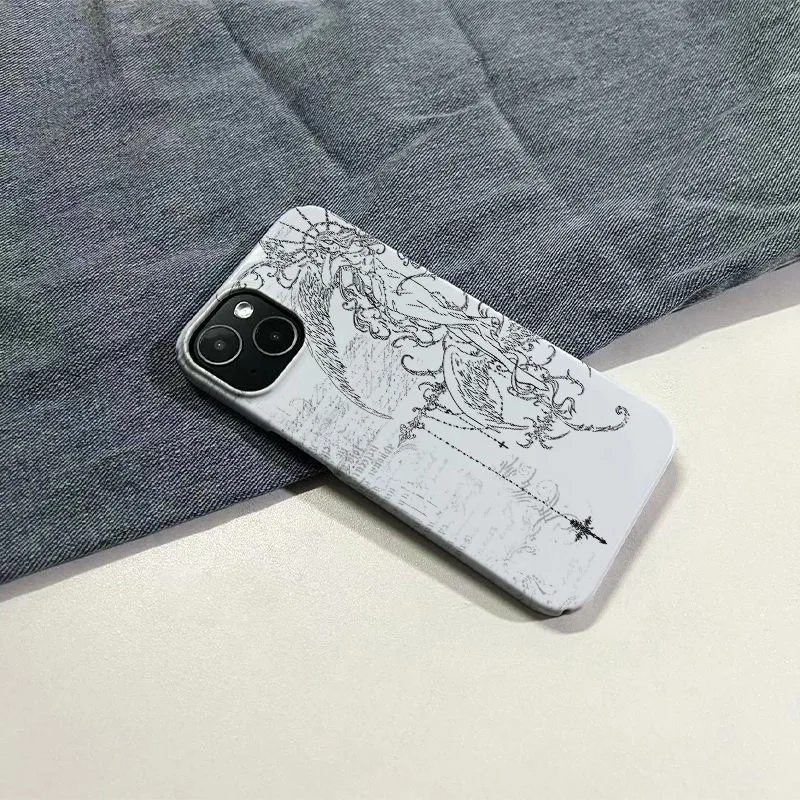 Clmj Sculpture Queen Cross Art Чехол для телефона IPhone 16 15 14 13 12 11 Pro Max X XS XR XSMax 7 8 Plus Глянцевая