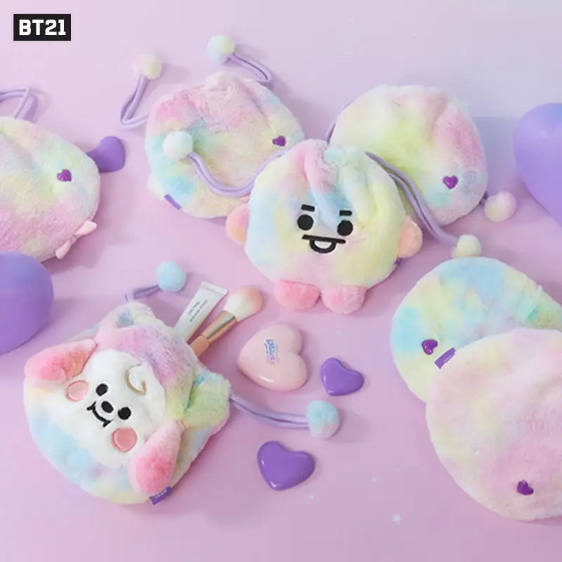 

Kawaii Bt21 мягкая плюшевая сумка аниме Chimmy Cooky Shooky Rj Koya мультяшная сумка для хранения монет Симпатичная плюшевая кукла подарок на день рождения