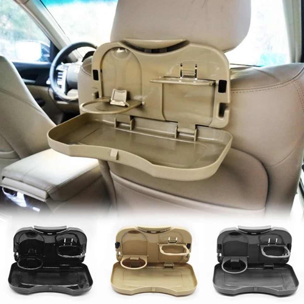 

Car Folding Table Auto Drink Food Cup Tray Car Cup Holder Back Seat Table Beverage Holder Stand Desk Car-styling Organiser Box
