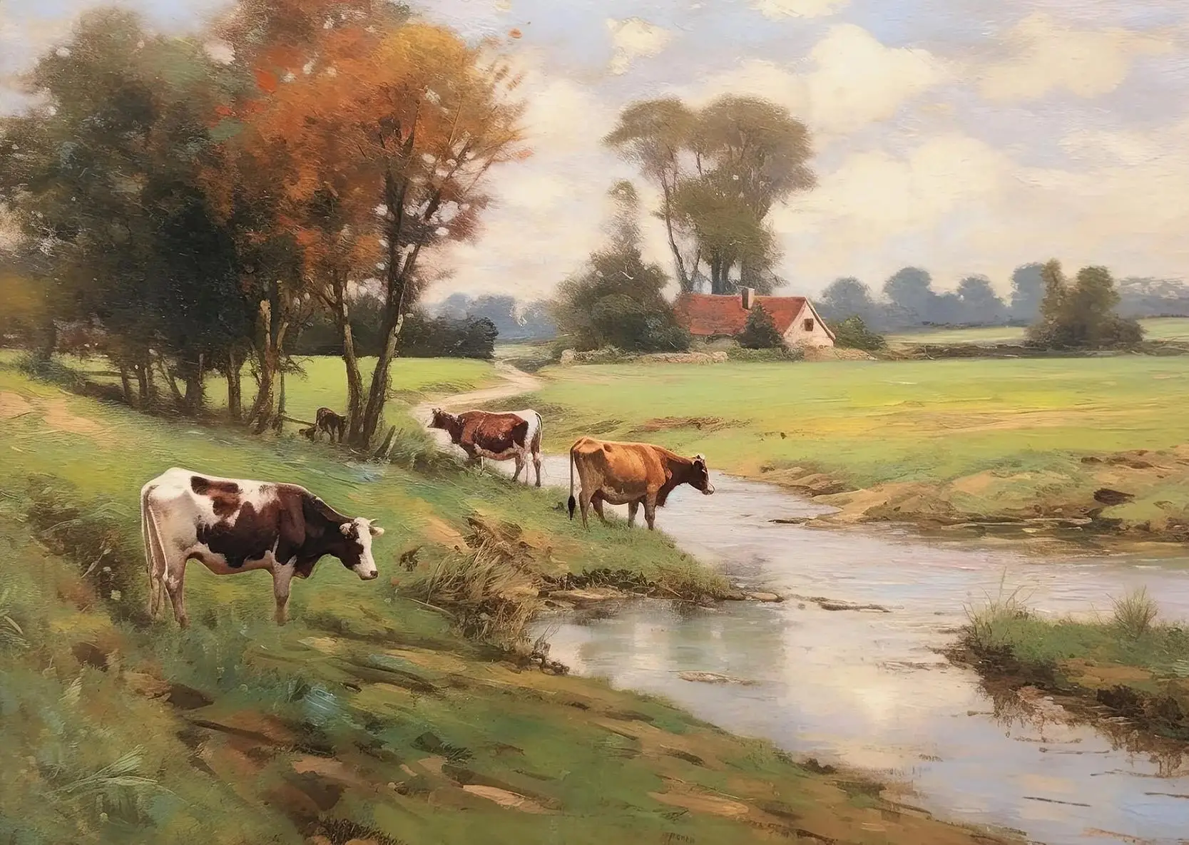 

Художественный постер "Винтажный сельский дом" на холсте