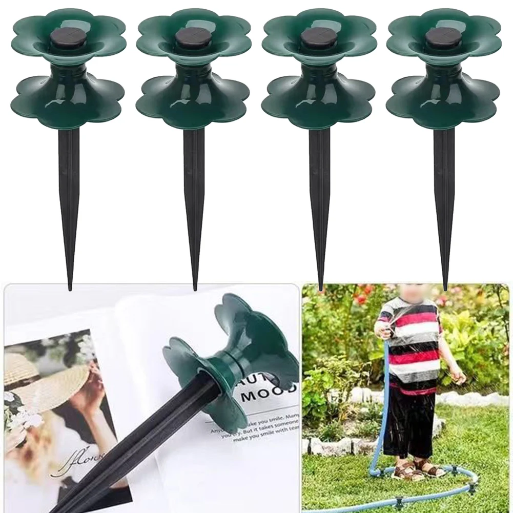 

4pcs Water Pipe Supports Guide Wheels Garden Hose Guide Peg Stake Hose Guide Spikes Self Watering Garden Tool Accessories