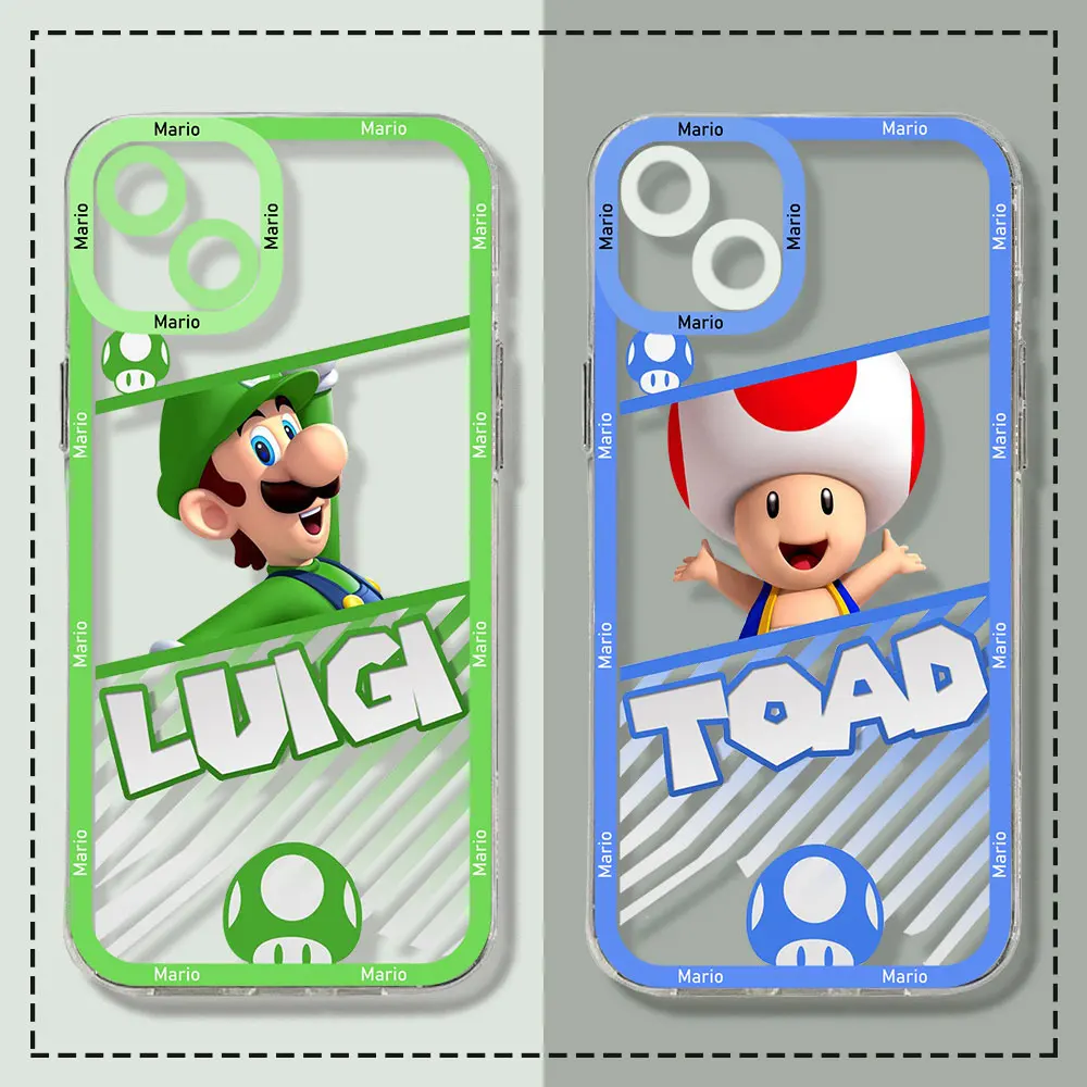 

Games Super Marios Kinopios Phone Case For Xiaomi Redmi Note 12C 11 10 Pro Plus 10C 9A 9C 9T K30 K40 K50 K60 4G Transparent Capa