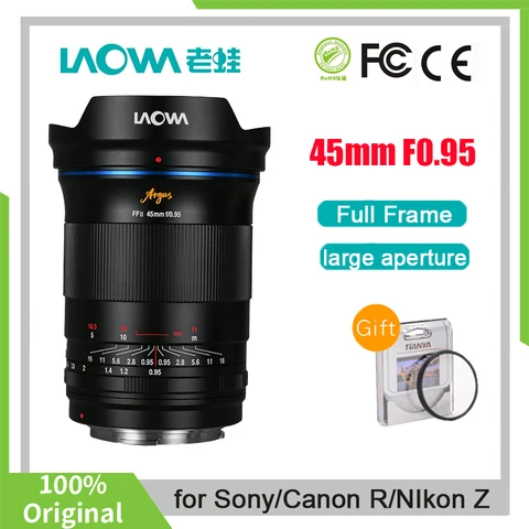 Venus Optics Laowa Argus 45 мм f0.95 Полнокадровый FF объектив с фиксированным фокусом MF-объектив для камеры Nikon Z для Sony E Canon RF ZVE-10 ZFC R5