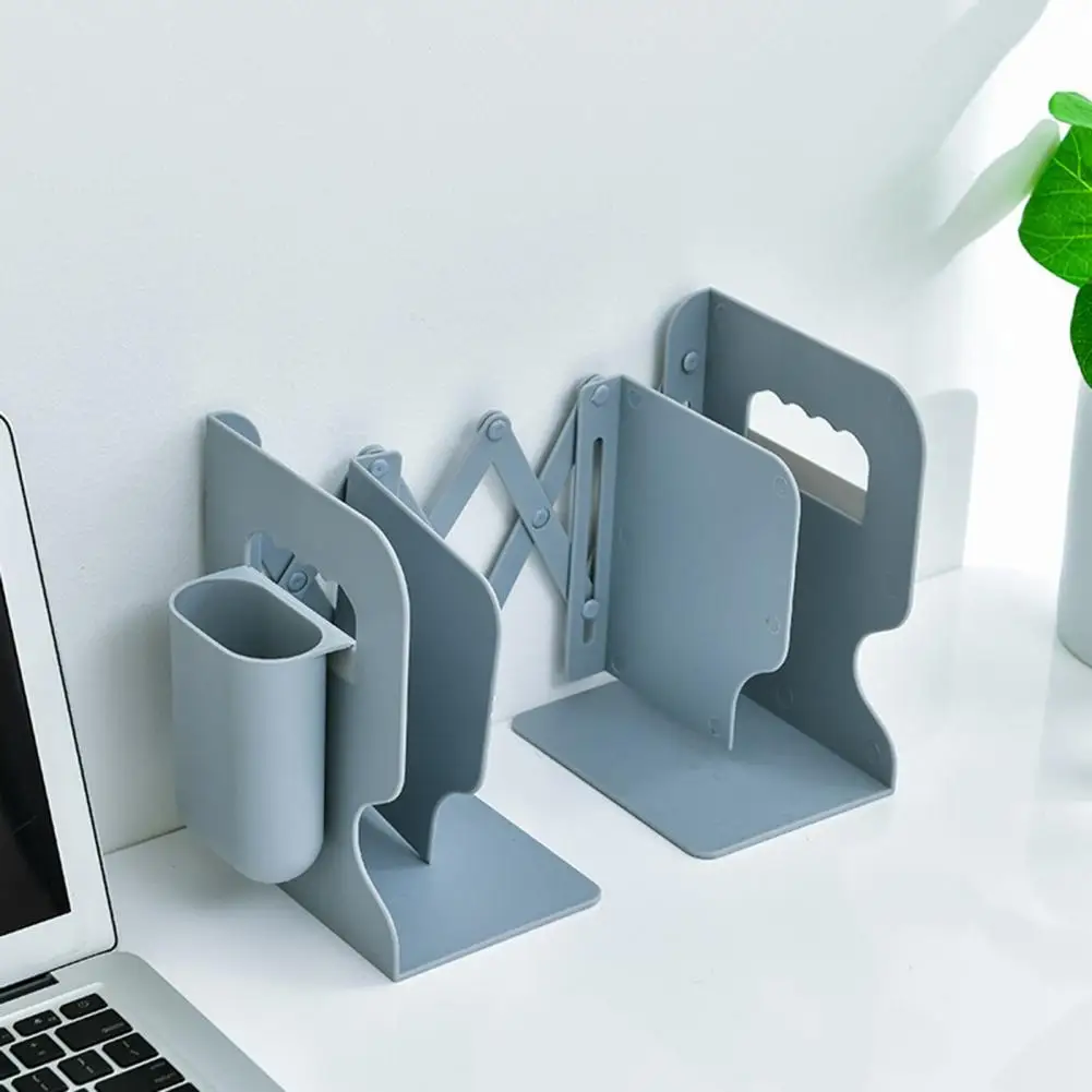 

Space Saving High Quality Plastic Bookend Desktop Desk Book Organizer Eco-Friendly Book Holder Desktop Decor for Desktop