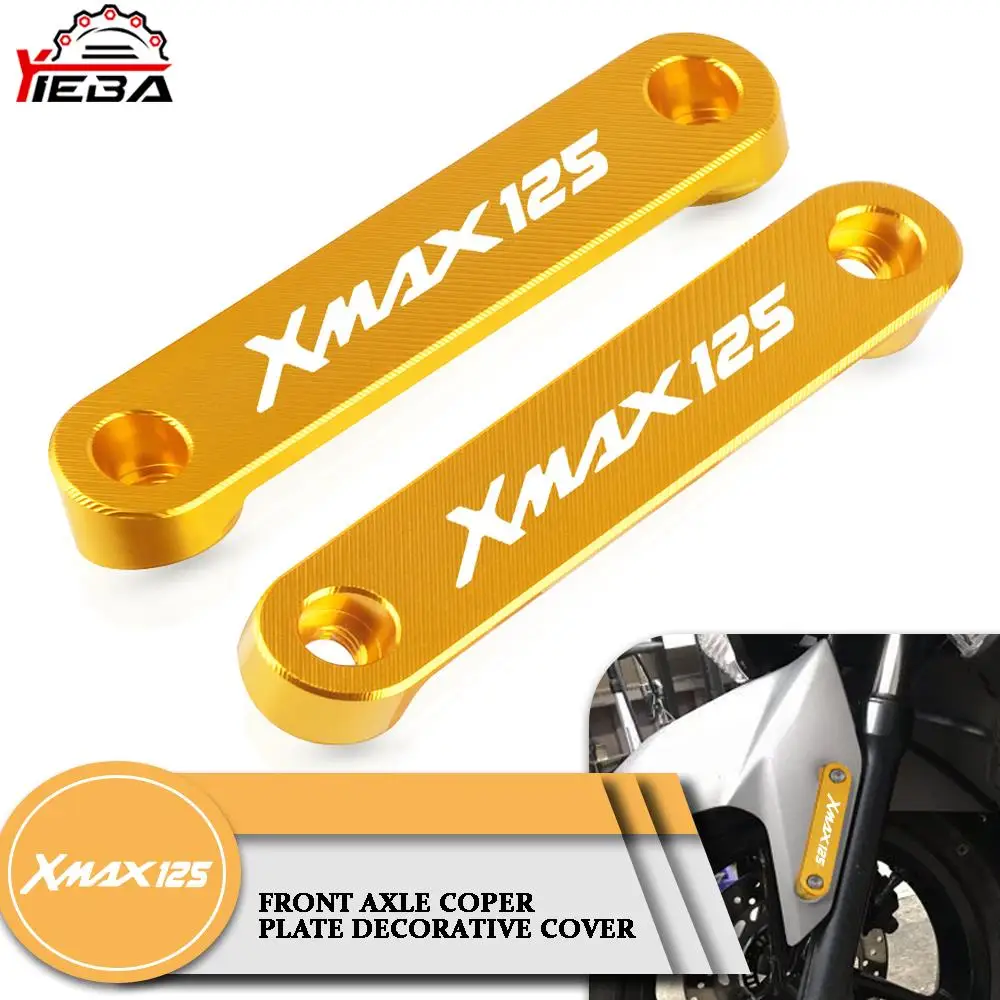 

CNC Aluminum Motorcycle Accessories Front Axle Coper Plate Decorative Cover For Yamaha XMAX X-MAX 125 XMAX125 X-MAX125 2017-2019