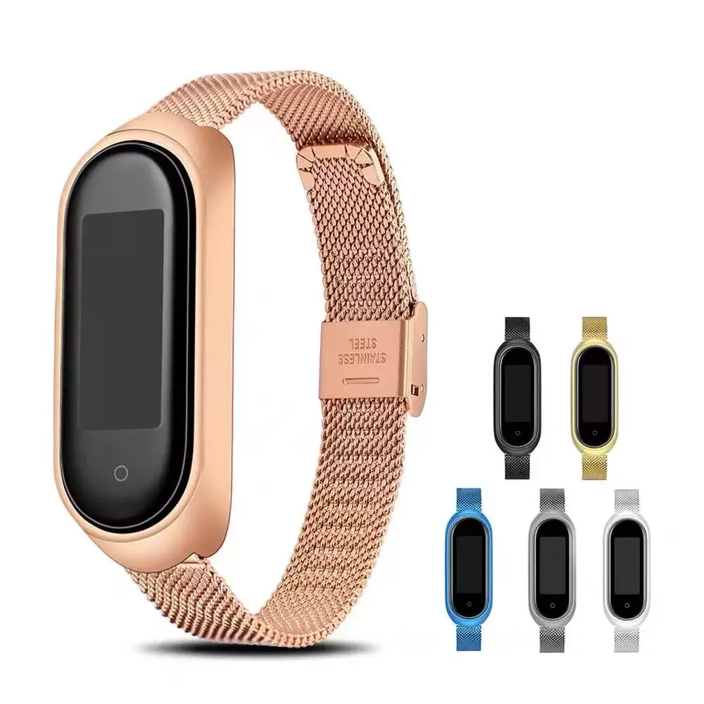 

2022NEW Strap For Xiaomi Mi Band 6 5 4 3 Stainless Steel Metal Bracelet For MiBand 6 5 Watchbands Replacement Strap For Xiaomi M