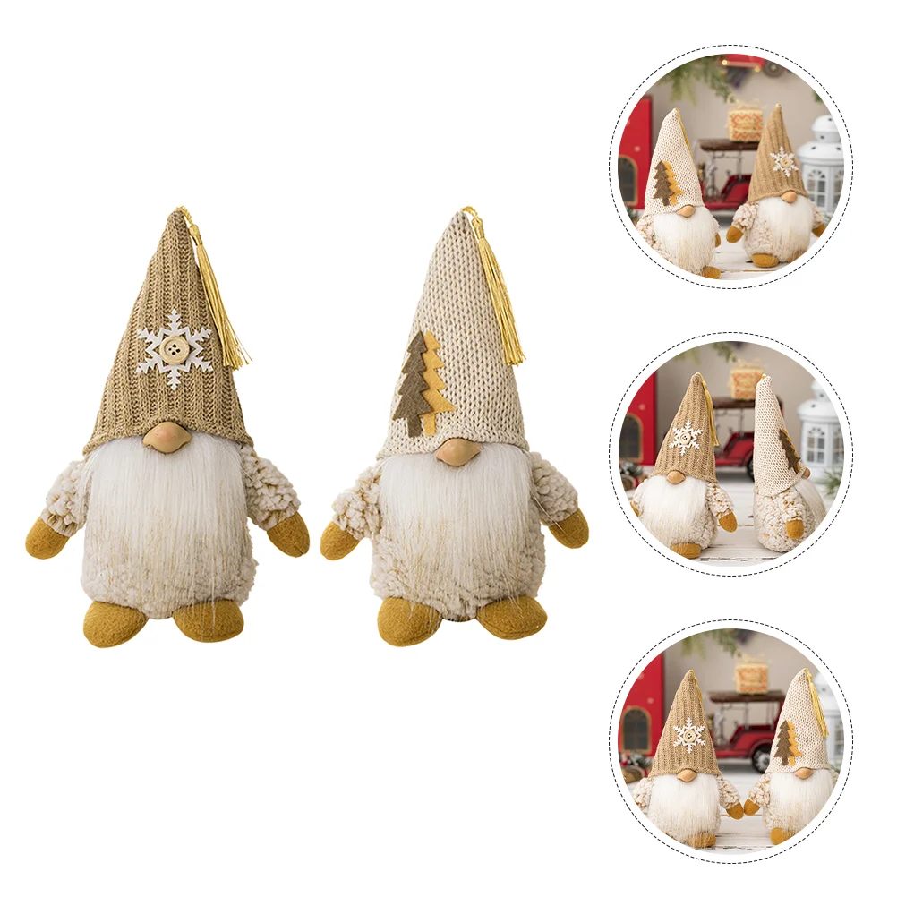 

2 шт. рождественские гномы, праздничные украшения, интерьерные детские подарки, настольный центральный элемент, гравий для пожилых