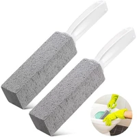 2pcs pumice stone toilet brush universal household bathtubs bowl cleaning tools limescale stain remover with long plastic handle