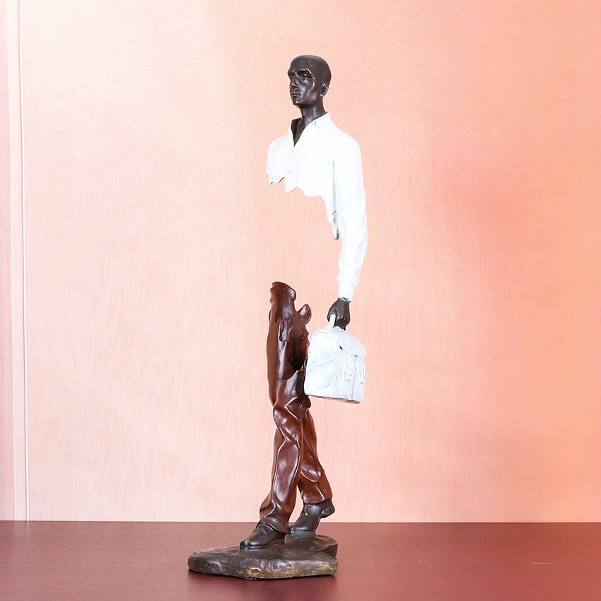 

Многоцветная Бронзовая статуя для путешественников 58 см, современная абстрактная Мужская скульптура, большой домашний декор