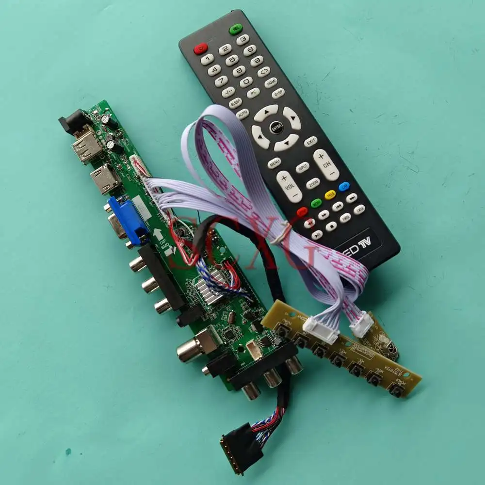 

For B156XW02 V6 LCD Control Driver Board Kit Digital Signal DVB Display AV USB HDMI-Compatible VGA 40 Pin LVDS 15.6" 1366 768