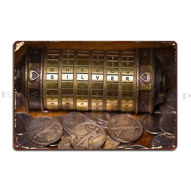 Металлический плакат с надписью Da Vinci Code Natrual0903