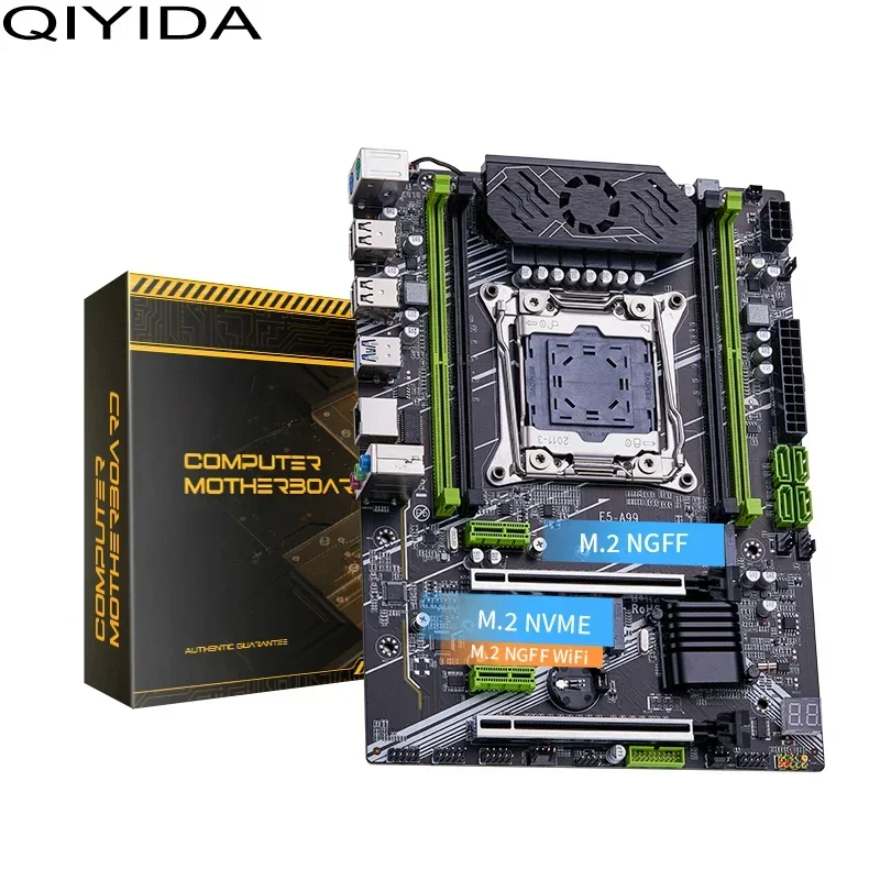 QIYIDA X99 Набор материнских плат LGA 2011-3 Xeon E5 2690 V4 Процессор 4 канала DDR4 2*16G = 32 ГБ ОЗУ